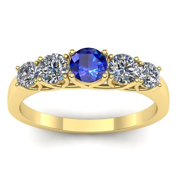 Inel de logodna cu safir rotund