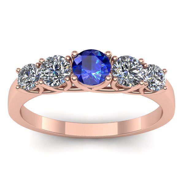 Inel de logodna cu safir rotund