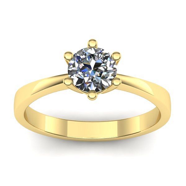 Inel de logodna cu diamant de laborator rotund