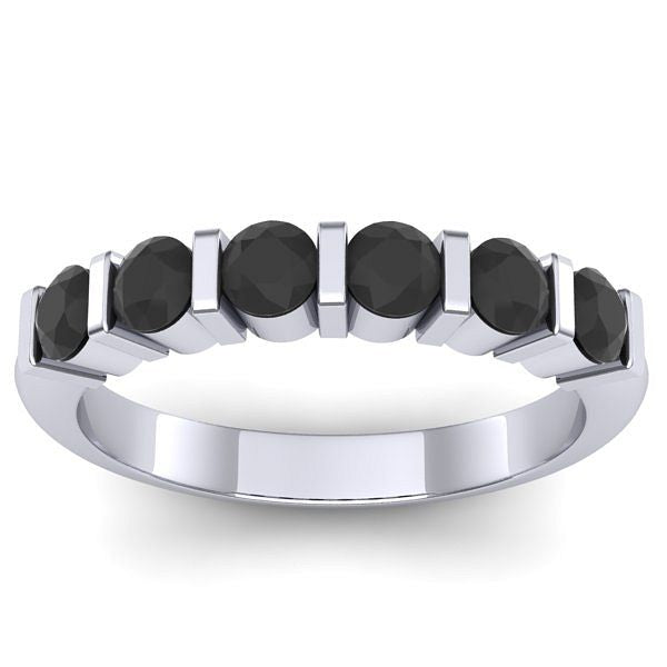 Inel logodna cu diamante negre rotund