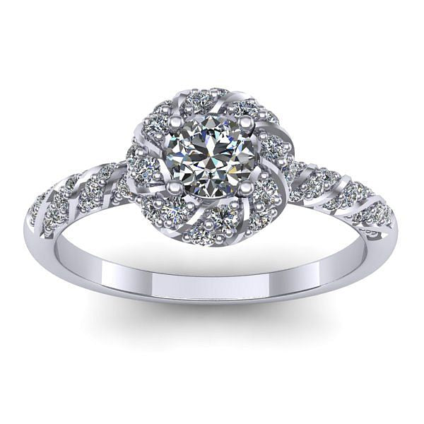 Inel de logodna cu diamant rotund