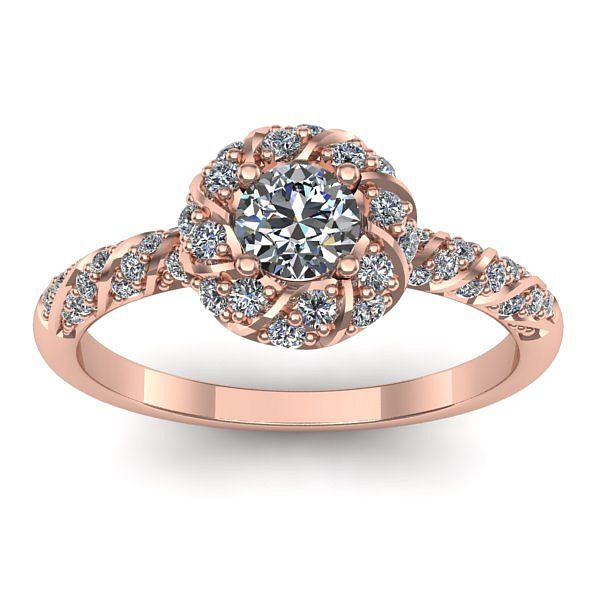 Inel de logodna cu diamant rotund