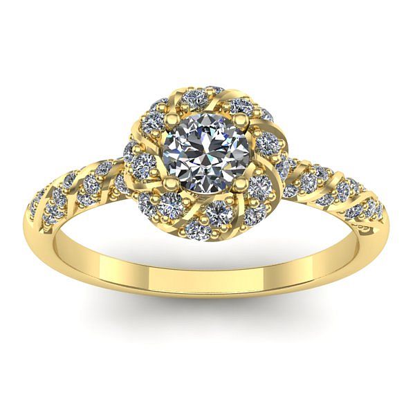 Inel logodna cu diamant de laborator rotund