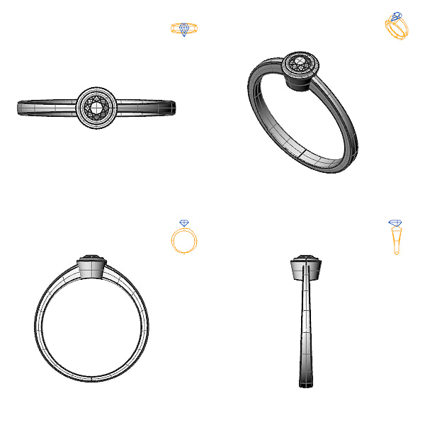 Inel de logodna solitaire cu diamant