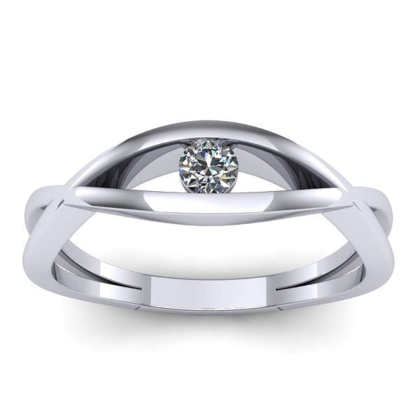 Inel cu diamant rotund