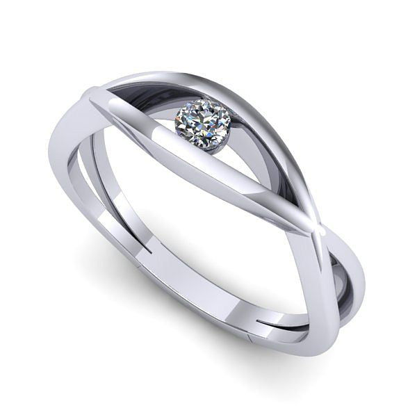 Inel din aur alb cu diamant