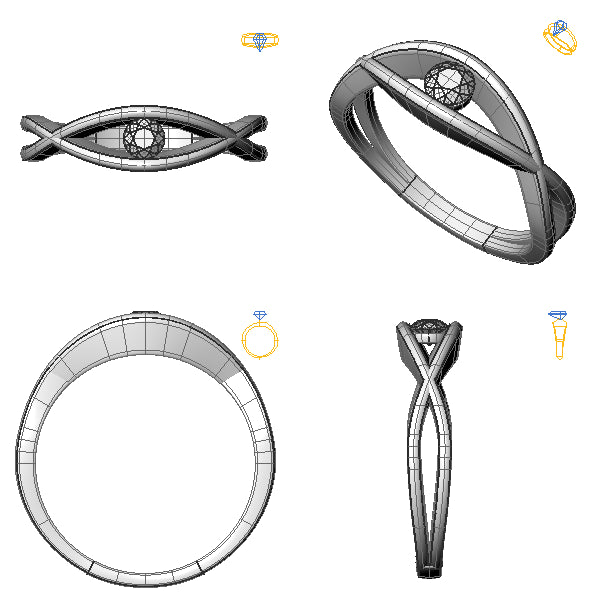 Inel de logodna solitaire cu diamant