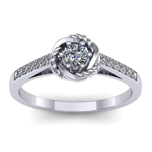 Inel cu diamant rotund