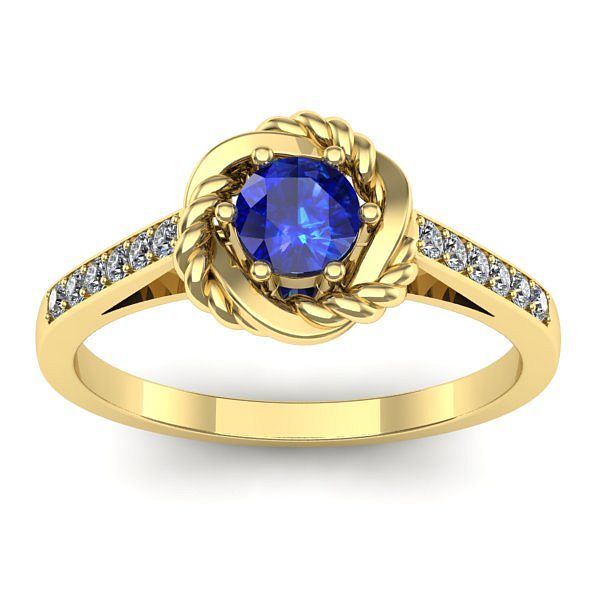 Inel cu safir rotund
