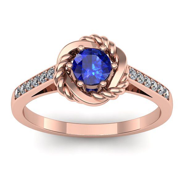 Inel cu safir rotund