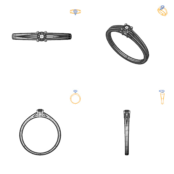 Inel logodna solitaire cu diamant