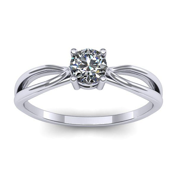 Inel logodna cu diamant rotund