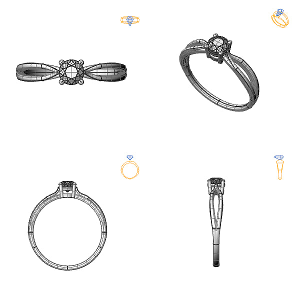 Inel de logodna solitaire cu diamant