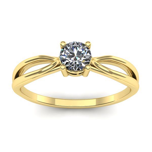 Inel de logodna cu diamant rotund