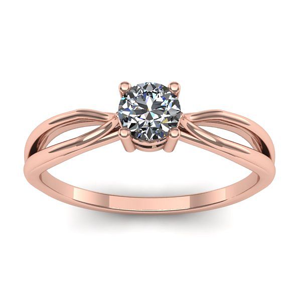 Inel de logodna cu diamant rotund