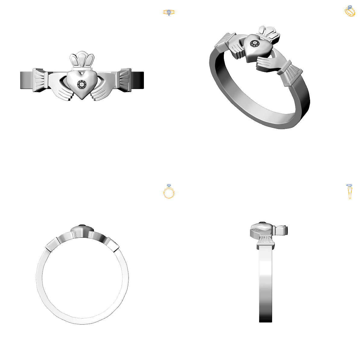 Inel logodna personalizat cu diamant