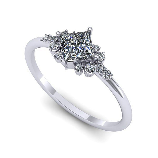 Inel din aur alb cu diamant