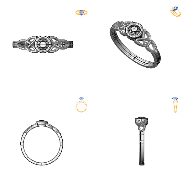 Inel logodna solitaire cu diamant