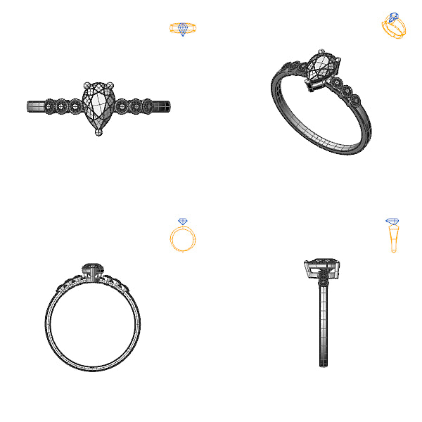 Inel logodna sidestone cu peridot