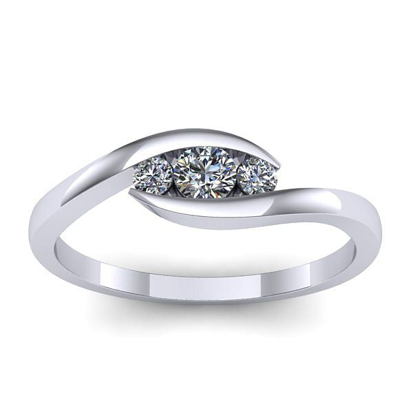 Inel cu diamant rotund