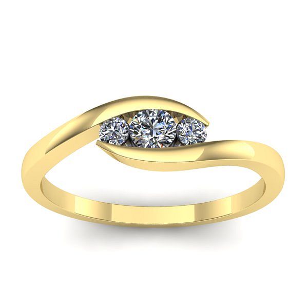 Inel logodna cu diamant rotund