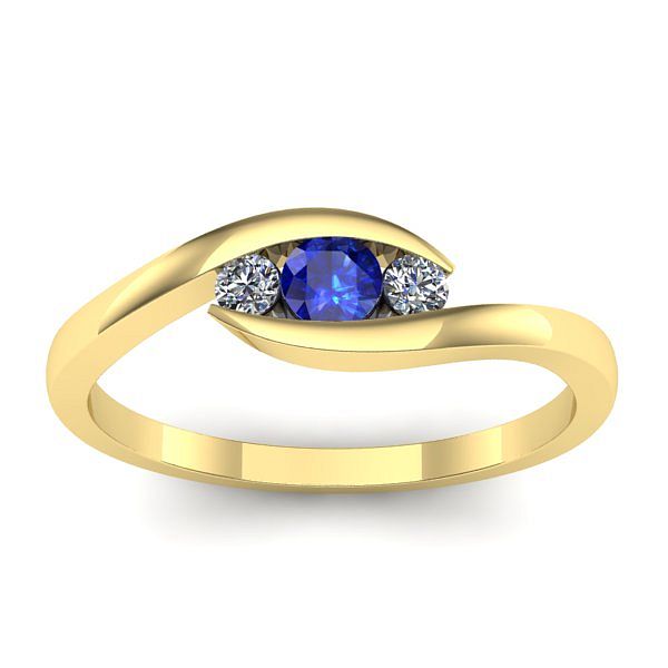 Inel cu safir rotund