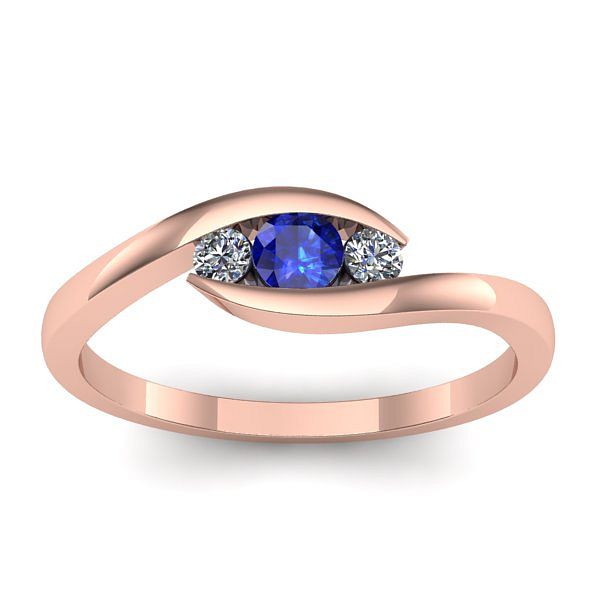 Inel cu safir rotund