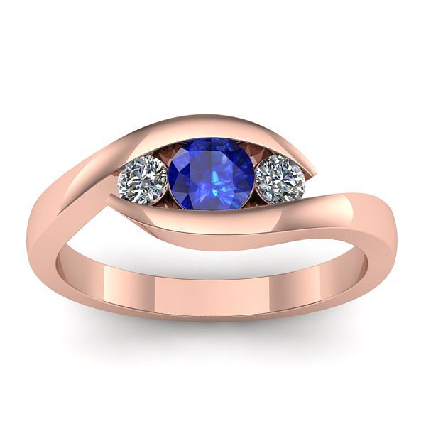 Inel cu safir rotund