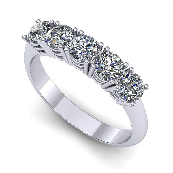 Inel de logodna din aur alb cu diamante