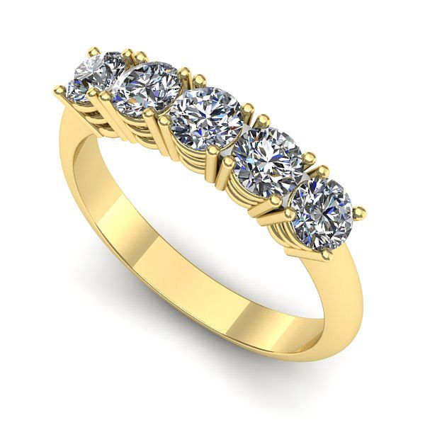 Inel din aur galben cu diamante