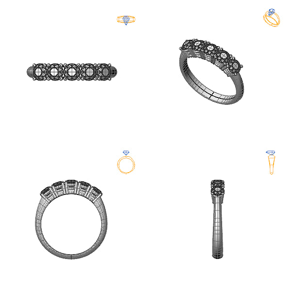 Inel logodna eternity cu diamante