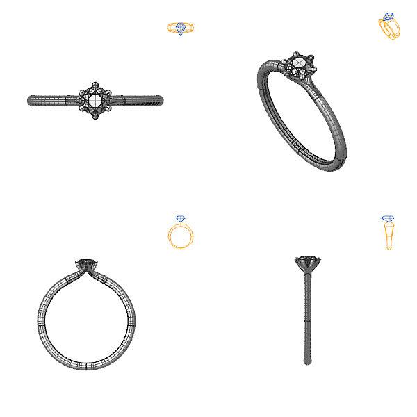 Inel logodna solitaire cu diamant de laborator