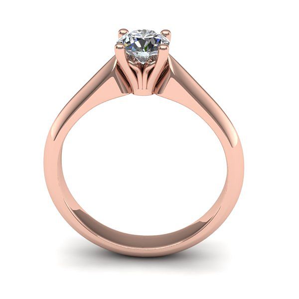 Inel logodna solitaire cu diamant de laborator