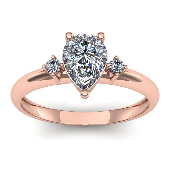 Inel logodna cu diamant pear