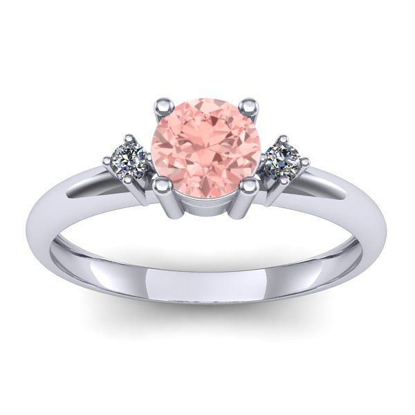 Inel de logodna cu diamant de laborator roz rotund