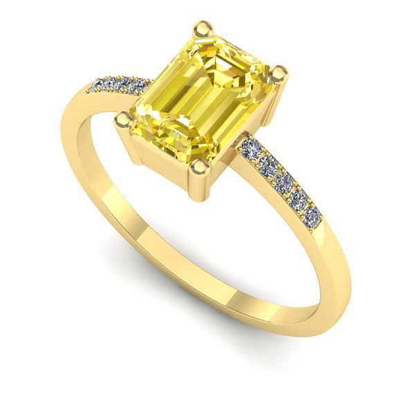 Inel din aur galben cu safir galben