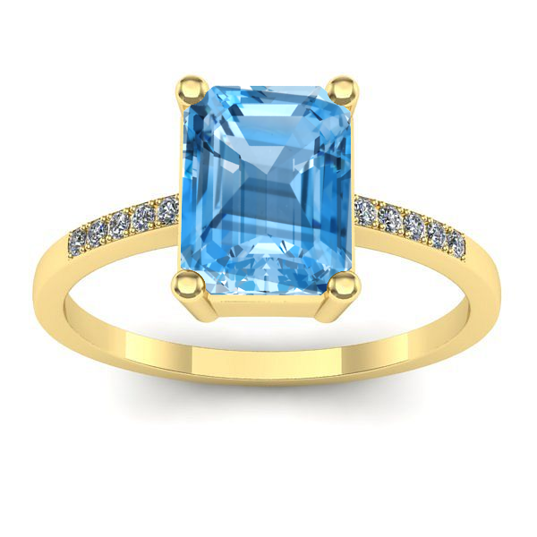 Inel de logodna cu topaz blue dreptunghiular