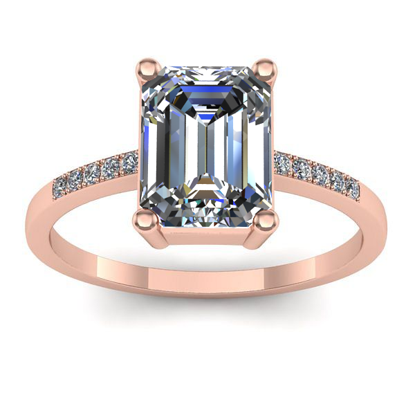 Inel de logodna cu diamant emerald cut