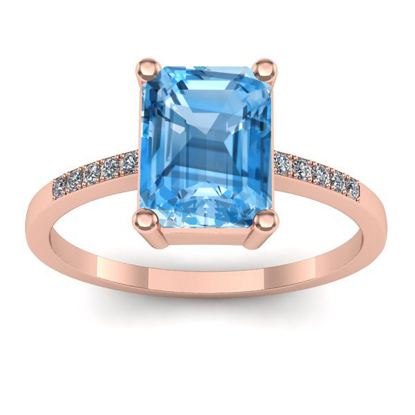 Inel de logodna cu topaz blue dreptunghiular