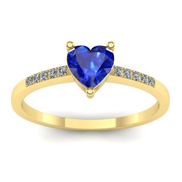 Inel cu safir inima