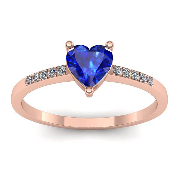 Inel de logodna cu safir inima