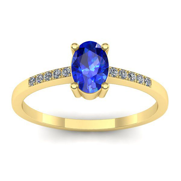 Inel cu safir oval