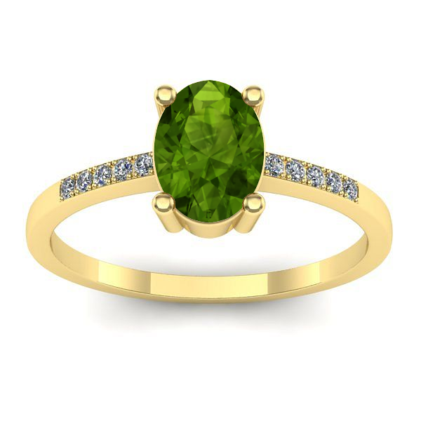 Inel cu peridot oval