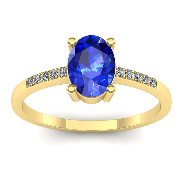 Inel cu safir oval