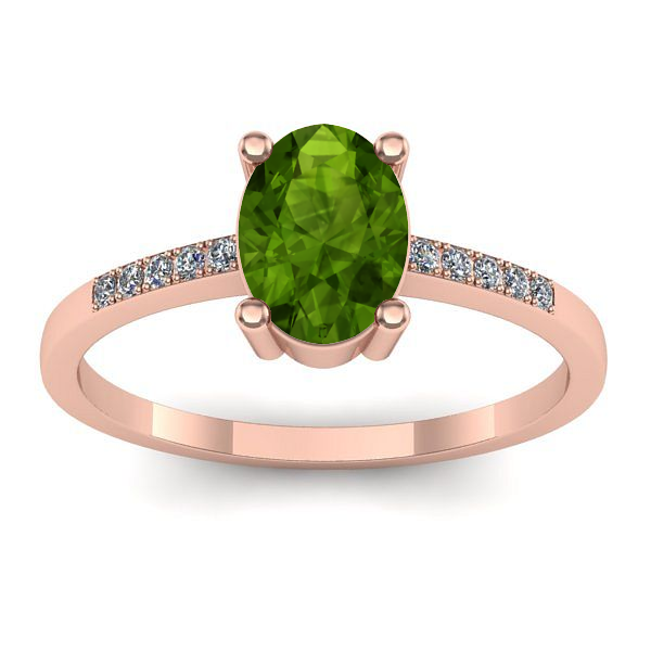 Inel cu peridot oval