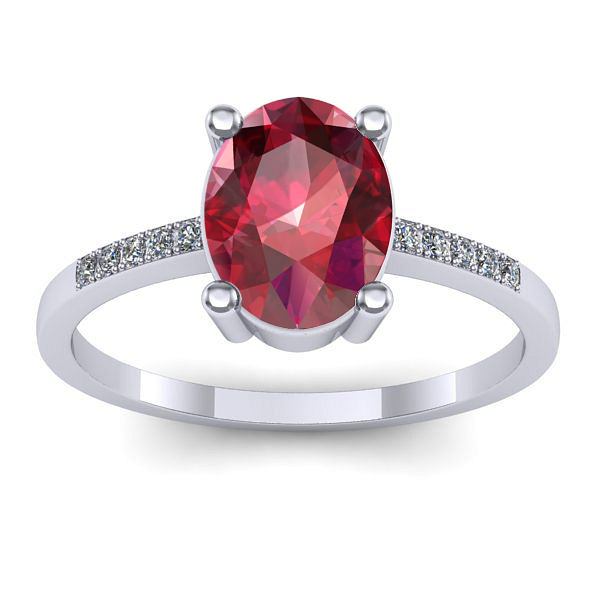 Inel cu rubin oval