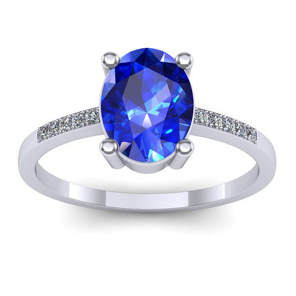 Inel cu safir oval