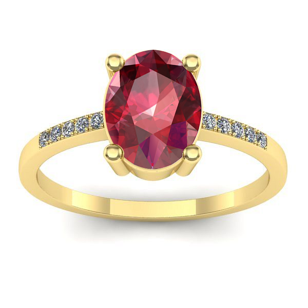 Inel cu rubin oval