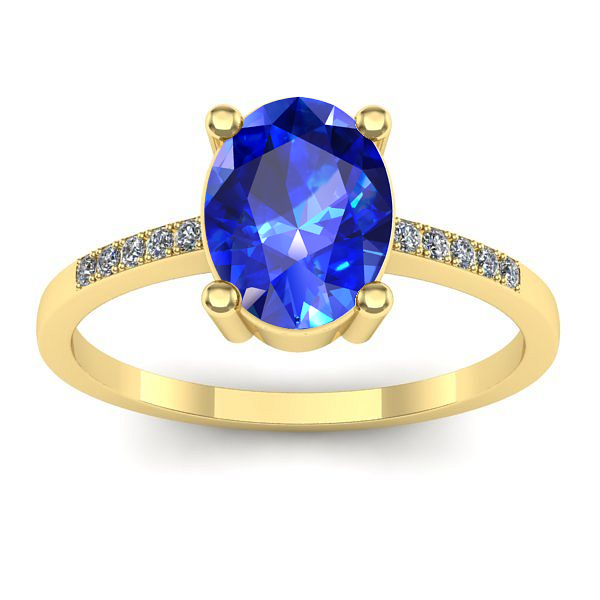 Inel cu safir oval