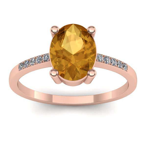 Inel de logodna cu citrin oval